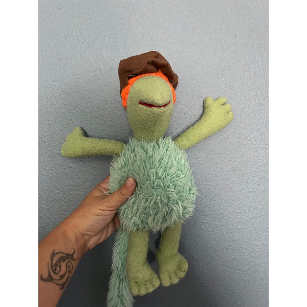 Vintage Jim Henson Muppets Wembley Fraggle Rock Plush Toy Green Shaggy 12 Inch